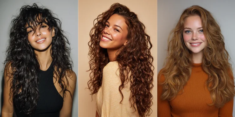 19 wunderschöne lange lockige Haarschnitte