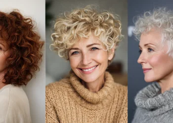 2& alterswidrige lockige Haarschnitte für Frauen über 60 2025
