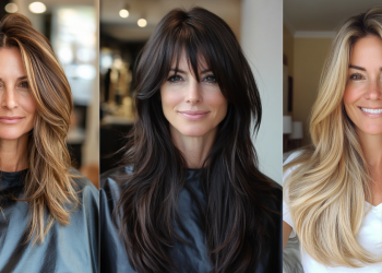 21 atemberaubende Frisuren für Frauen über 40 mit langen Haaren