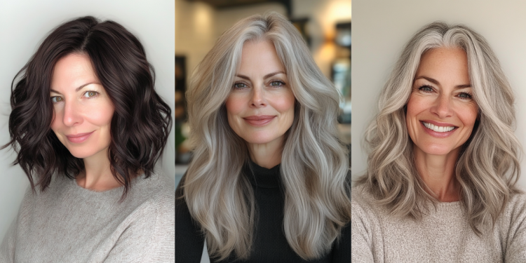 21 atemberaubende Frisuren für Frauen über 50 mit welligen Haaren