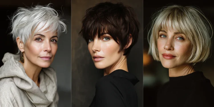 21 schicke Kurzhaarfrisuren für Frauen über 50 mit dickem Haar