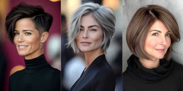 22 atemberaubende asymmetrische Frisuren für ältere Frauen
