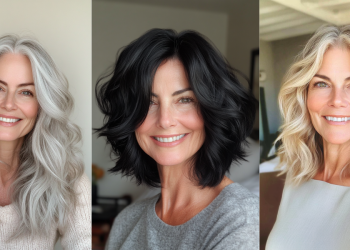 23 atemberaubende Haarschnitte für Frauen über 60 mit welligen Haaren