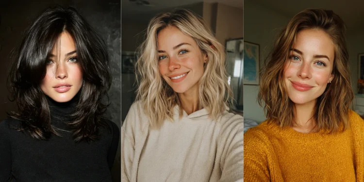 23 atemberaubende schulterlange Frisuren für dickes Haar