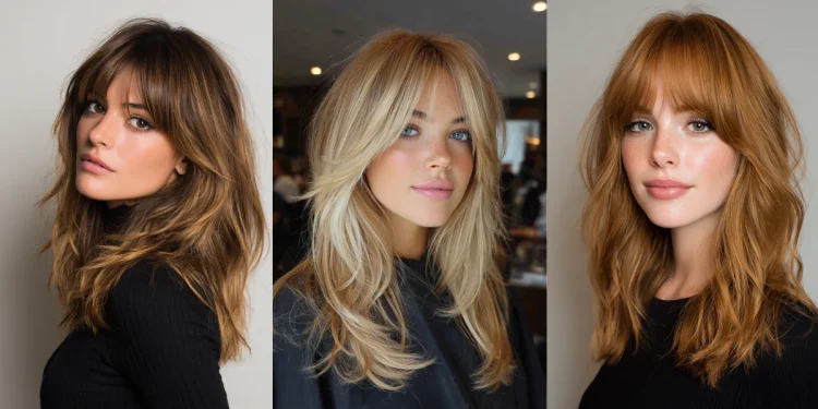 24 erfrischende mittellange Frisuren mit Pony