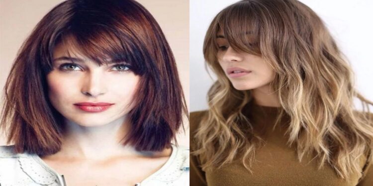 Die stilvollsten mittleren Frisuren mit Pony für Frauen