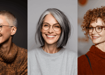 27 mächtige kurze Frisuren für Frauen über 50 mit Brille im Jahr 2025