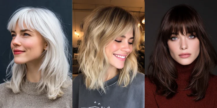 27 schicke mittellange Frisuren mit Pony 2026