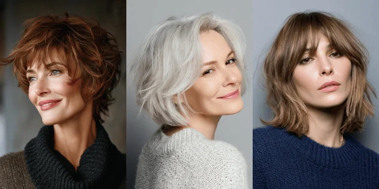 27 trendige abgehackte Haarschnitte für ältere Frauen 2026