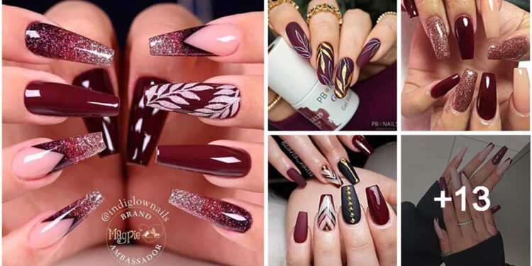 15 atemberaubende Burgunder -Nagel -Ideen, um Ihre innere verführerisch hervorzubringen