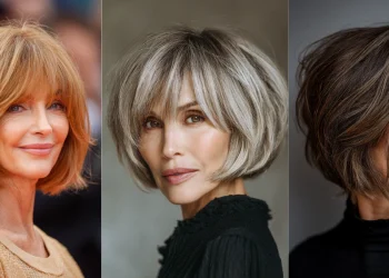 Bob-Frisuren für Frauen über 60 mit feinem Haar
