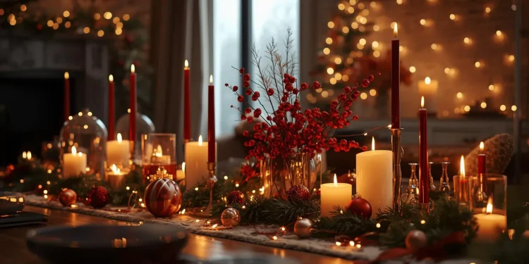 Festliche Kerzen für Weihnachten, die jedem Raum eine magische Atmosphäre verleihen