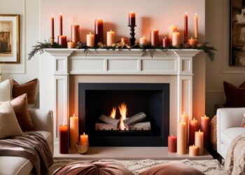 Stellen Sie die Stimmung mit Fireside -Kerzen ein