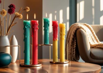Die Magie der Farb Tropfkerzen in der Wohnkultur