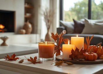 Kerzen mit Herbstsendern, um Ihr Zuhause in dieser Saison zu verwandeln