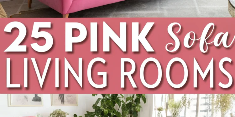 25 verträumte rosa Sofa Wohnzimmer, die dein Herz stehlen werden