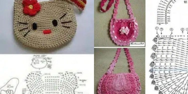 Entzückende gehäkelte Kindertaschen zum Verschenken