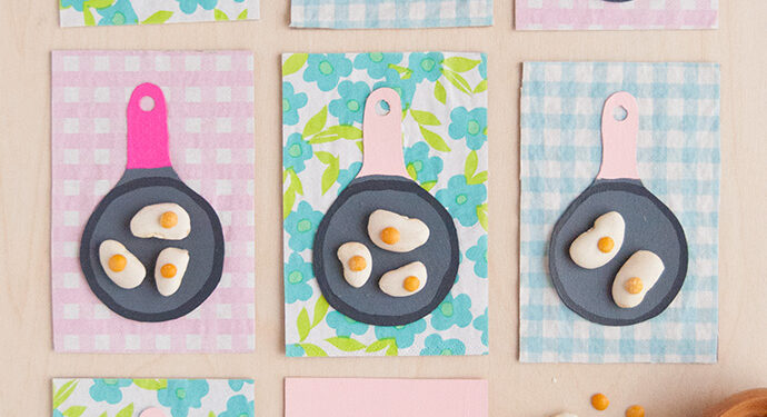 Bohnenkunst -Osterkarten