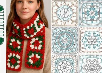 Wunderschöne Schals aus Häkelquadraten: Atemberaubende Ideen, Muster und kreative Techniken