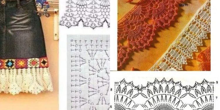 Häkelkanten für Kleider und Röcke