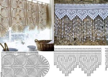 Gehäkelte Vorhänge für die Küche mit Grafiken – Ein Leitfaden für handgefertigte Heimdekorationen