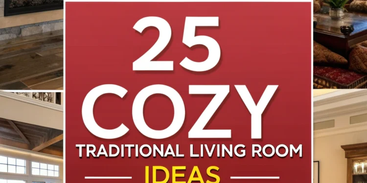 25 gemütliche traditionelle Wohnzimmerideen