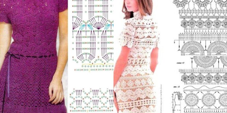 Zeitlose Häkelkleidergrafiken: Eine kreative Erkundung der Häkelmode